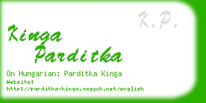 kinga parditka business card